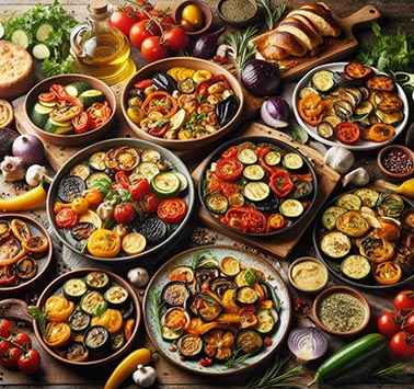 diferentes tipos de platos de ratatouille